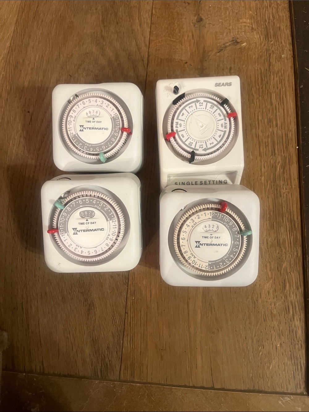 Intermatic White Mechanical Time-Of-Day Plug-In Timers (Set of 4)
